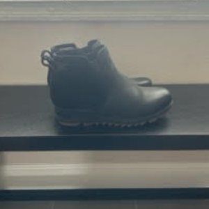 Sorel Black Evie Pull-on Suede and Leather Ankle Boots 8.5